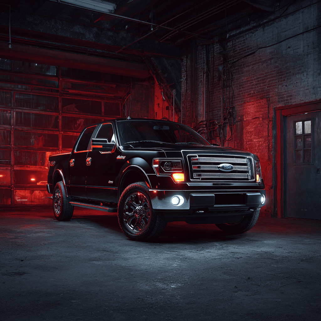 Ford truck receiving professional locksmith service in Fort Worth TX garage